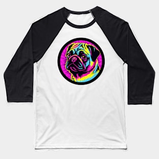 Pug Dog Hero Baseball T-Shirt